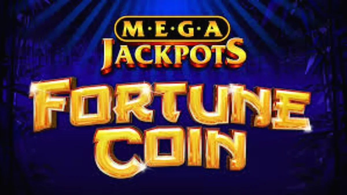 Interface do jogo Fortune Coin Mega Jackpot com símbolos dourados e dragões
